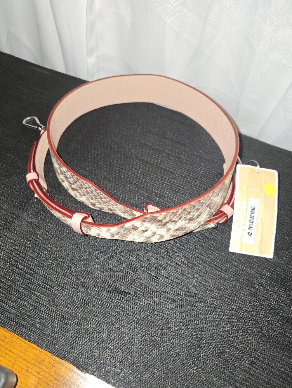 NwTMichael Kors Snake SKIN  Leather Guita  Bag Or  Belt Strap MSRP $99 - Picture 5 of 12